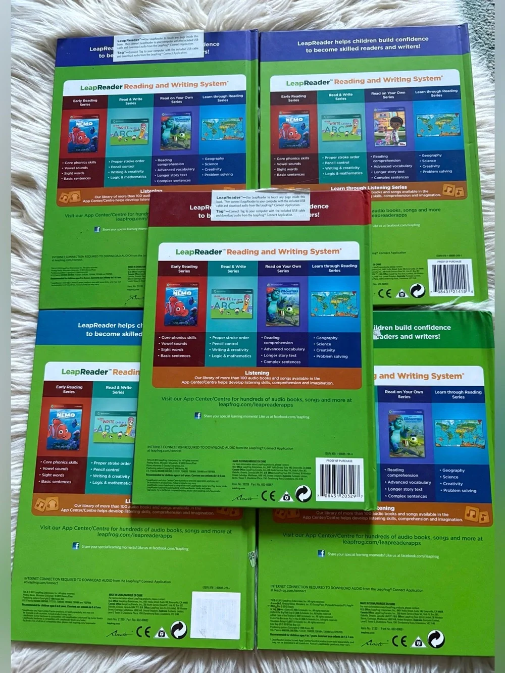 Leapfrog Leap Reader 6 Interactive Books Disney Monsters Dinosaurs Sofia Tag Pen